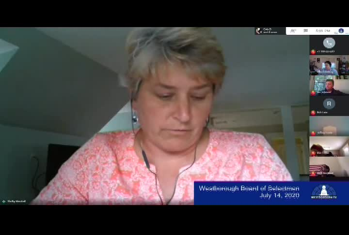 Thumbnail image for Westborough Board of Selectmen - Board of Health Meeting 14July2020