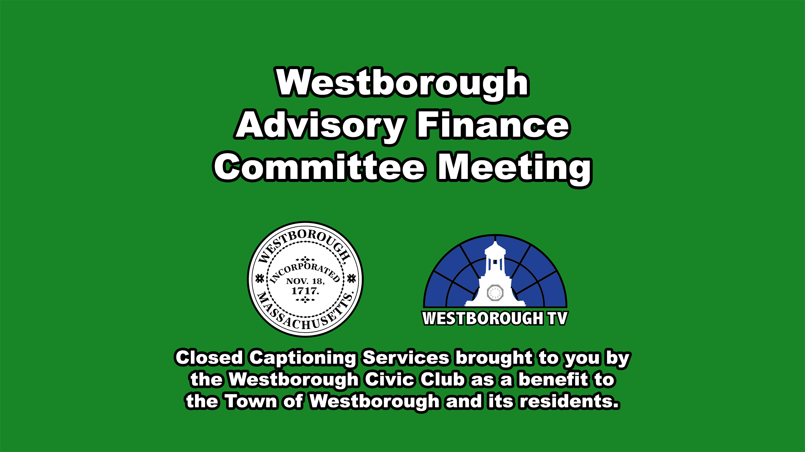 Westborough Advisory Finance Committee Meeting - October 14, 2025