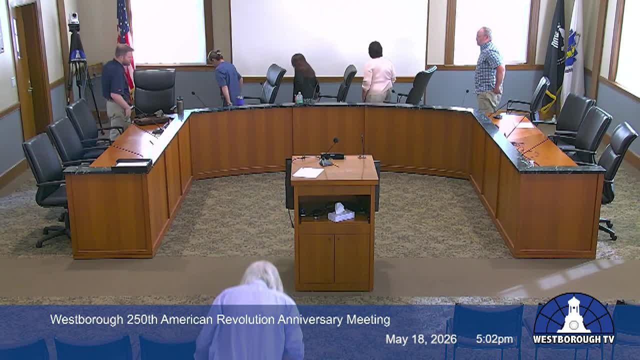 250th American Revolution Anniversary Committee Meeting - May 18, 2026