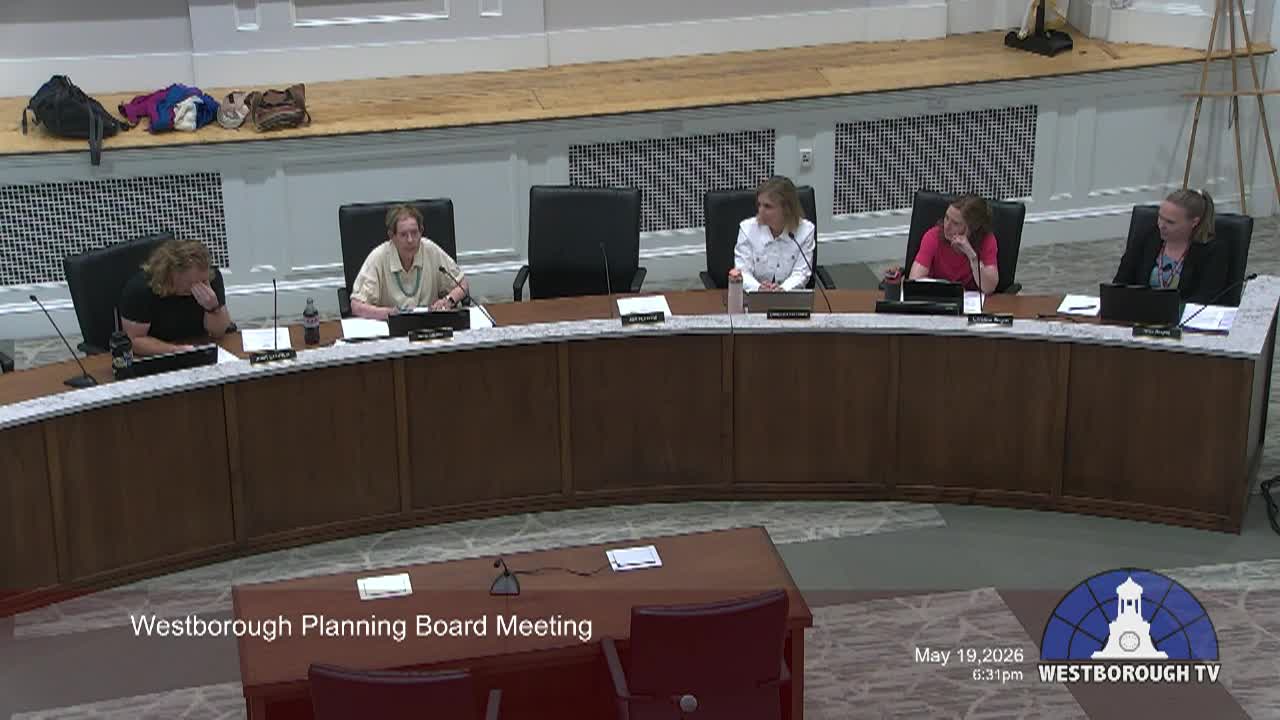 Westborough Planning Board Meeting - May 19, 2026