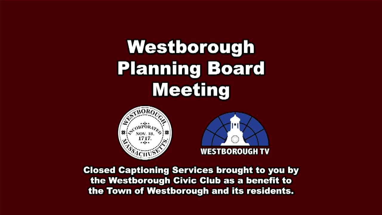 Westborough Planning Board Meeting - September 3, 2026